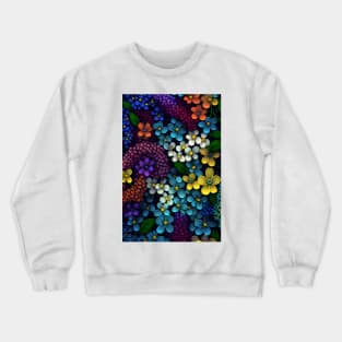 Bright Flower Field: Eco-Friendly Designs for a Green Future Crewneck Sweatshirt